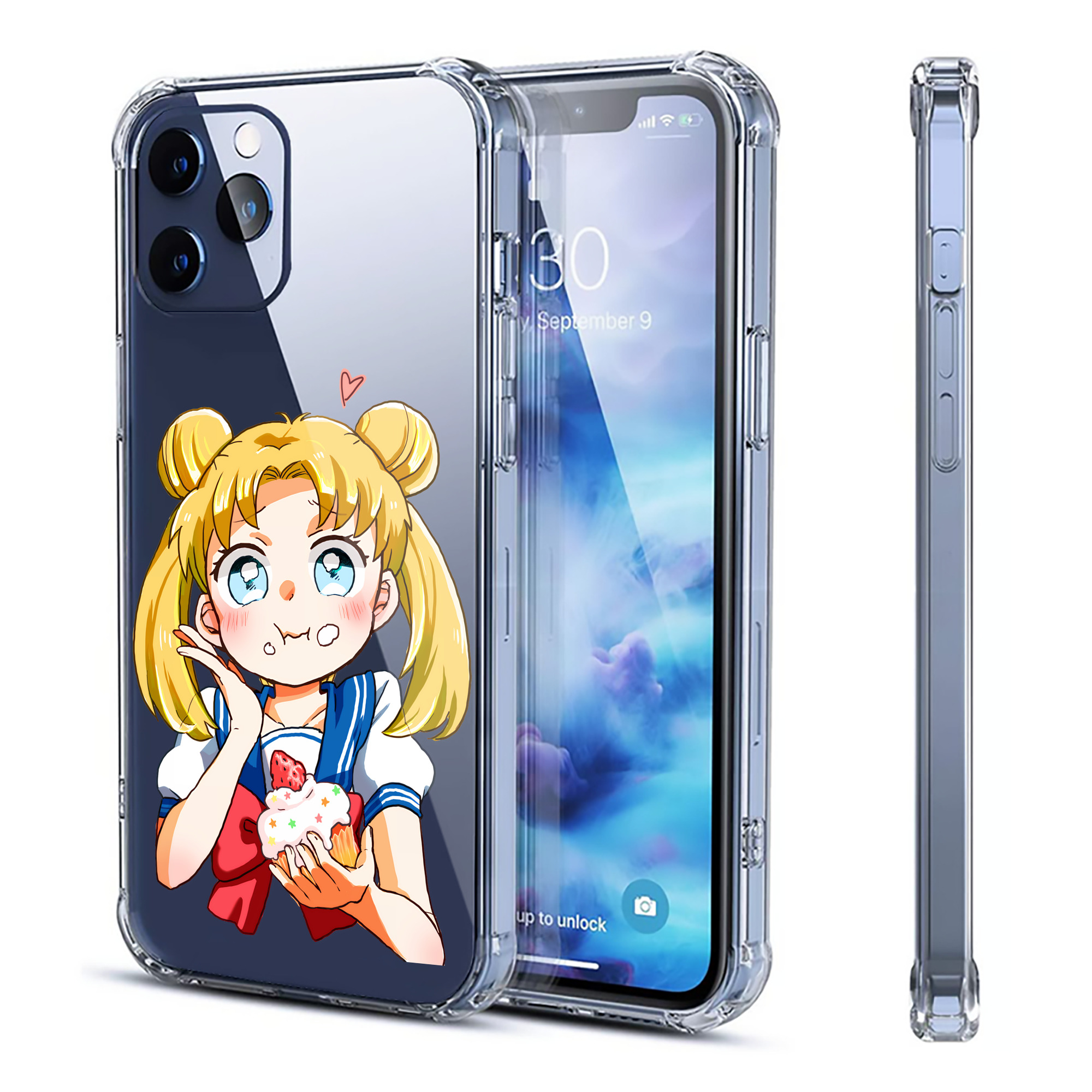 （画像用） 美少女戦士セーラームーン 愛野 美奈子 あいの みなこ Sailor Moon Aino Minako 【iPhone 12シリーズ対応】透明スマホケース（クリアソフトケース）